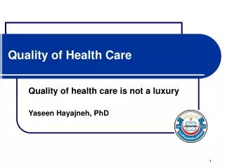 Quality of Health Care