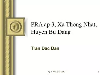PRA ap 3, Xa Thong Nhat, Huyen Bu Dang
