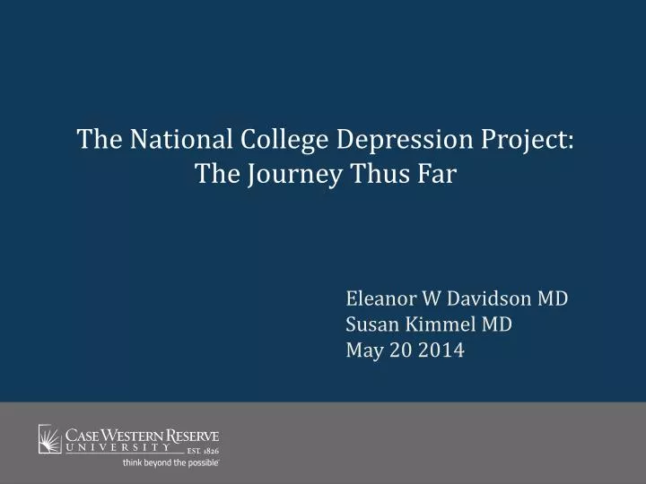 the national college depression project the journey thus far