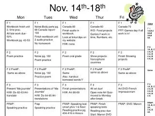 nov 14 th 18 th
