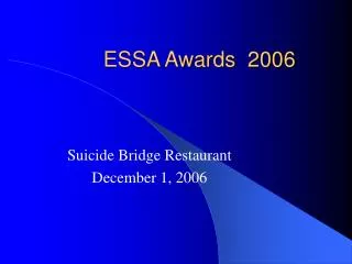 ESSA Awards 2006