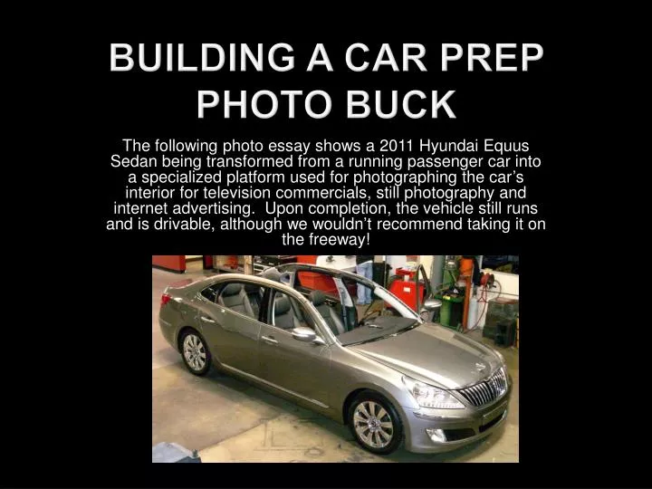 building a car prep photo buck