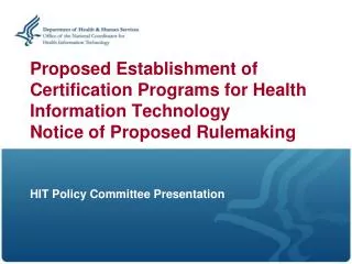 HIT Policy Committee Presentation