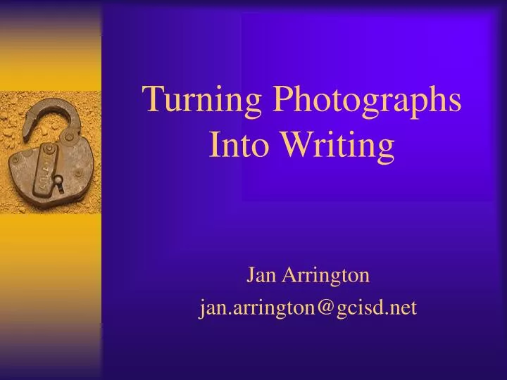turning photographs into writing
