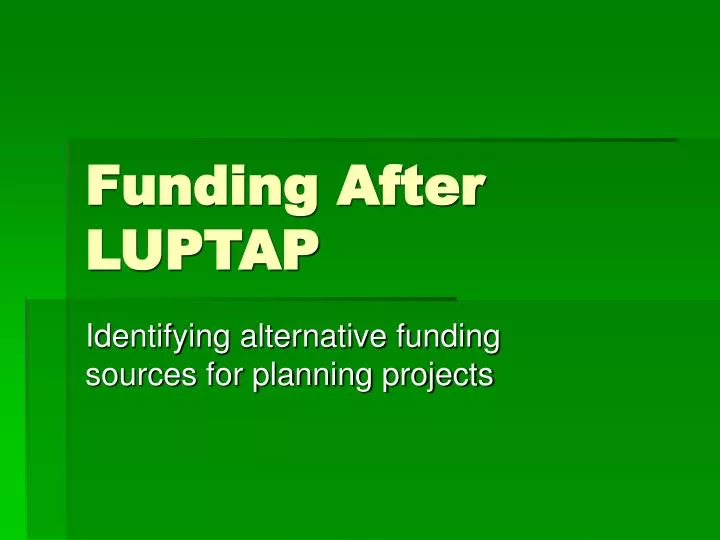 funding after luptap