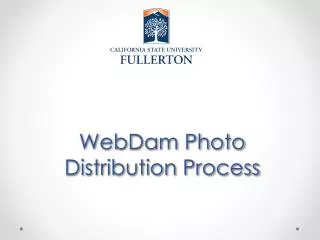 WebDam Photo Distribution Process