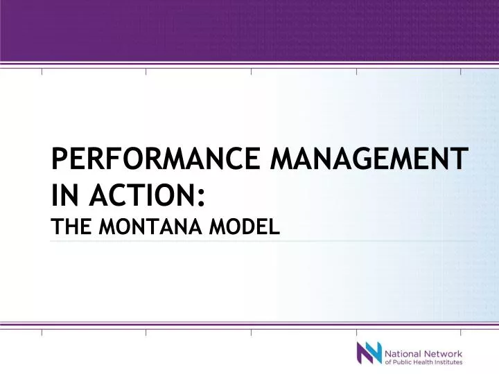 performance management in action the montana model