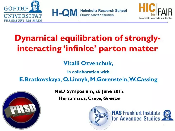 dynamical equilibration of strongly interacting infinite parton matter