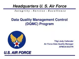 Data Quality Management Control (DQMC) Program