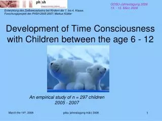 Development of Time Consciousness with Children between the age 6 - 12