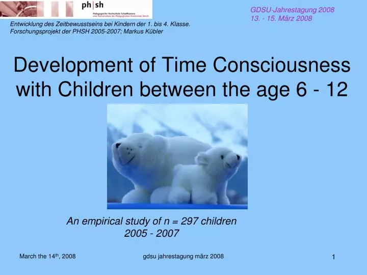 development of time consciousness with children between the age 6 12