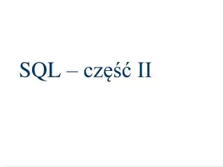 sql cz ii