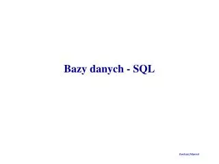 bazy danych sql