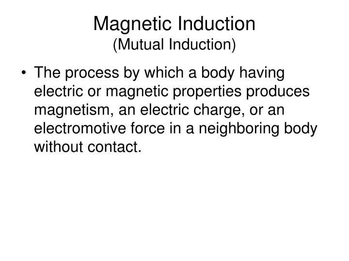 magnetic induction mutual induction