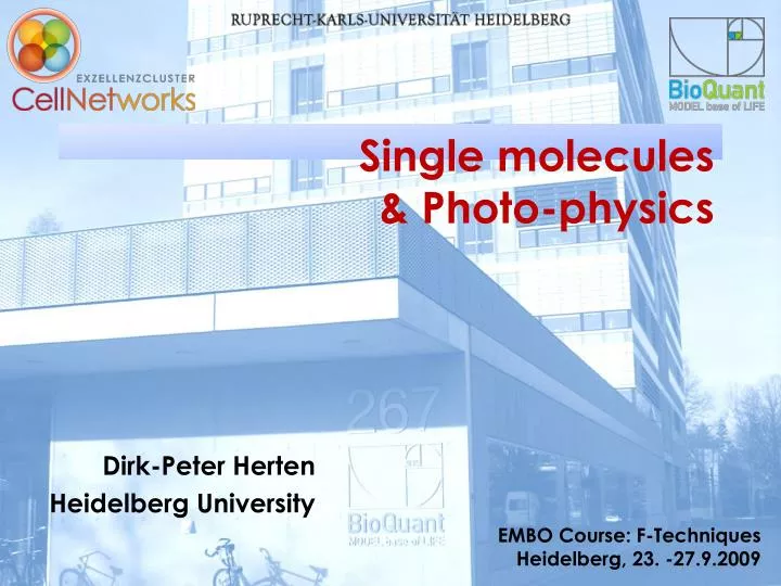 single molecules photo physics