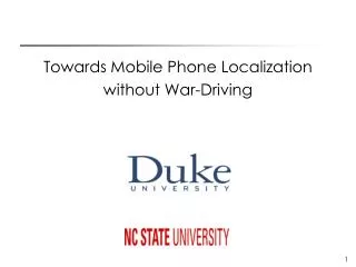 Towards Mobile Phone Localization without War-Driving