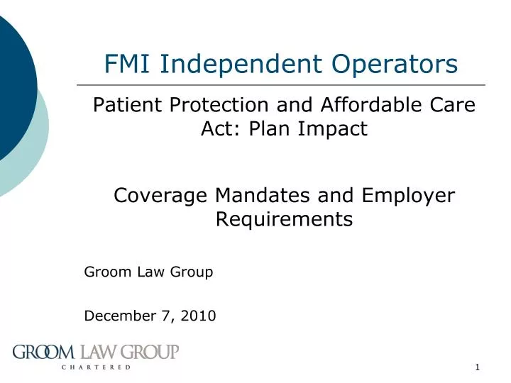 fmi independent operators