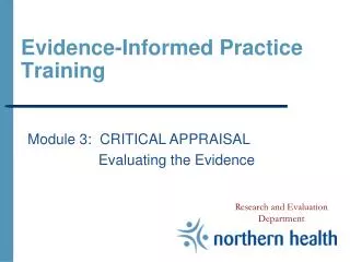 Evidence-Informed Practice Training