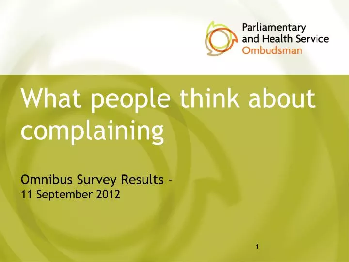 what people think about complaining