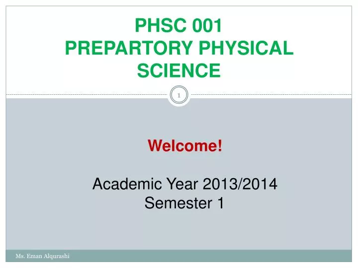 phsc 001 prepartory physical science