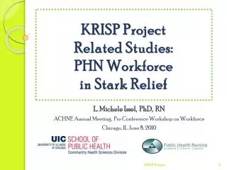 KRISP Project Related Studies: PHN Workforce in Stark Relief
