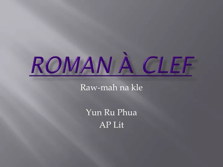roman clef