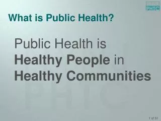 What is Public Health?