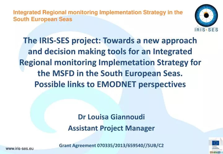 integrated regional monitoring implementation strategy in the south european seas