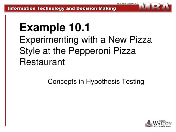 example 10 1 experimenting with a new pizza style at the pepperoni pizza restaurant