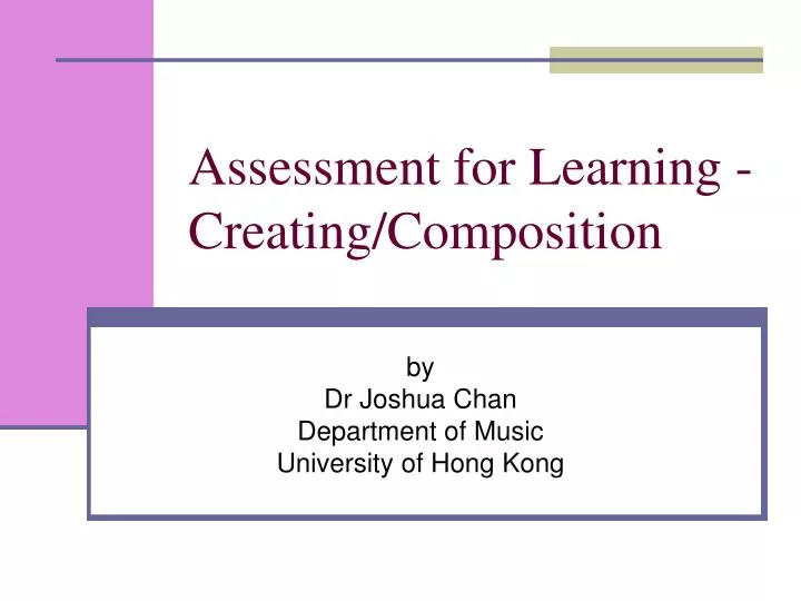 assessment for learning creating composition