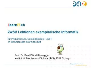 i learn it ch zw lf lektionen exemplarische informatik