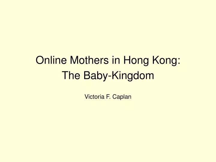 online mothers in hong kong the baby kingdom