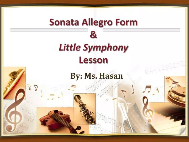 sonata allegro form little symphony lesson