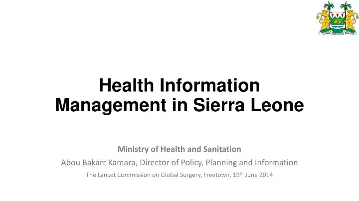 health information management in sierra leone