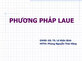 gvhd gs ts l kh c b nh hvth phu ng nguy n tha i h ng
