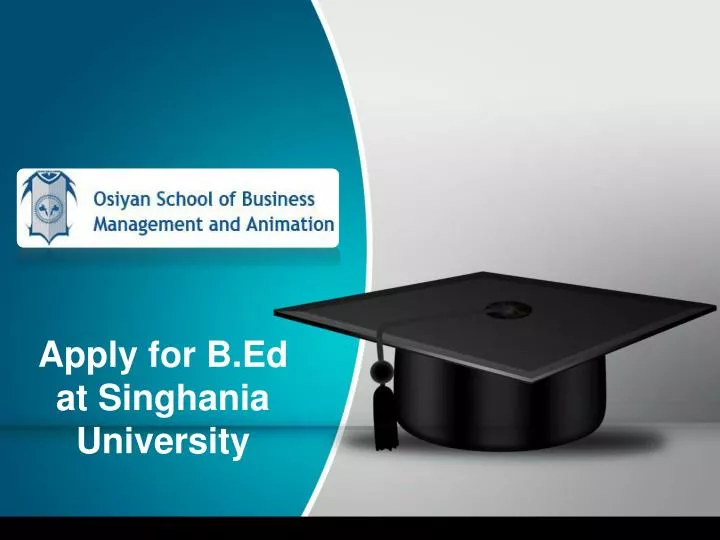 apply for b ed at singhania university