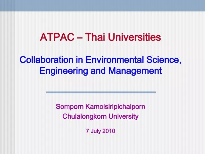 atpac thai universities collaboration in environmental science engineering and management