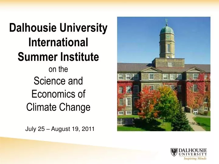 dalhousie university international summer institute on the science and economics of climate change