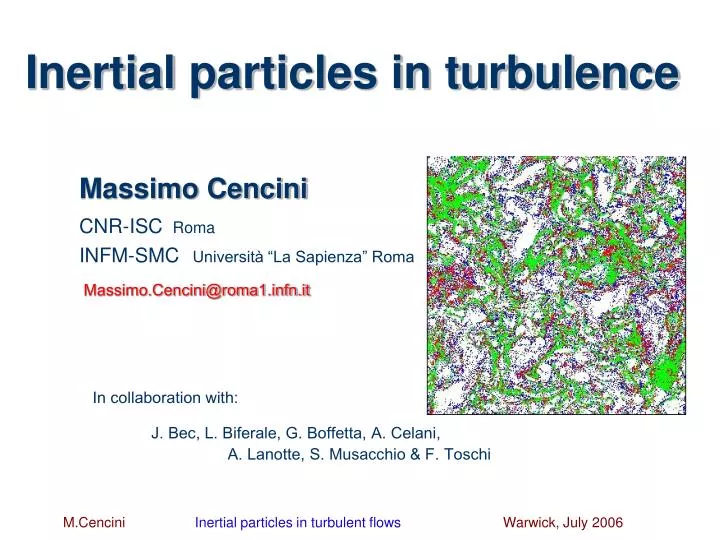 inertial particles in turbulence