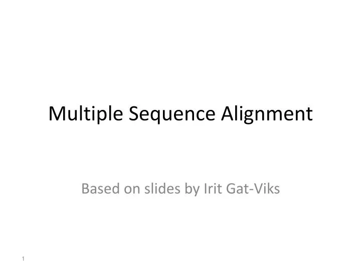 multiple sequence alignment