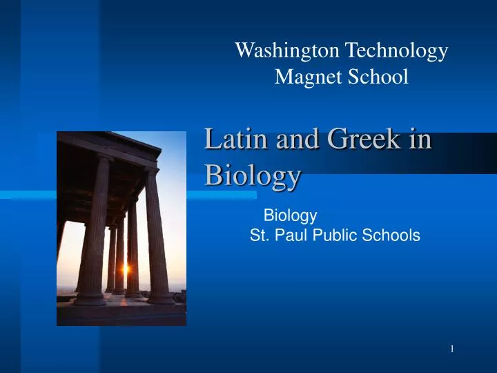 latin and greek in biology