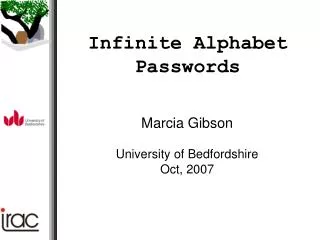 Infinite Alphabet Passwords