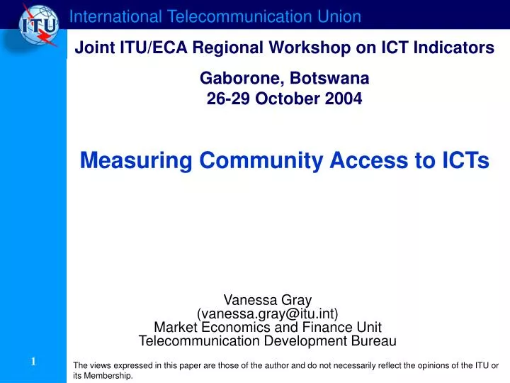 measuring community access to icts
