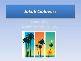 jakub cia owicz