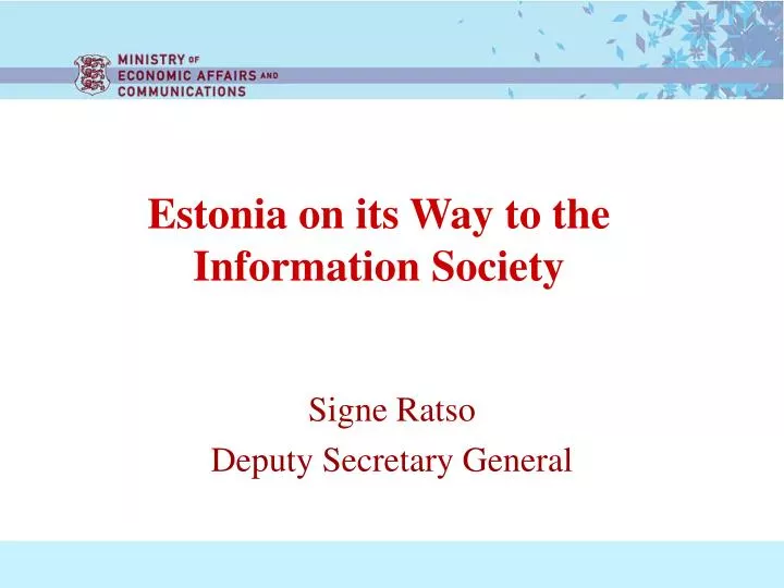 estonia on its way to the information society