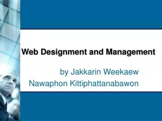 web designment and management