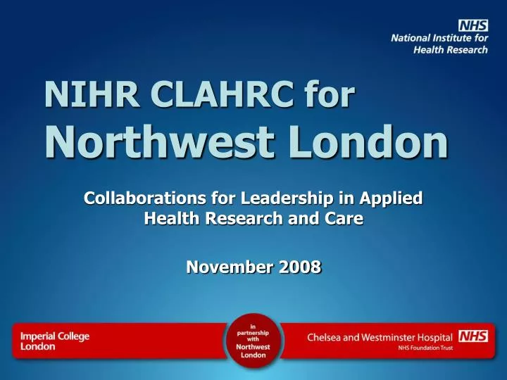 nihr clahrc for northwest london