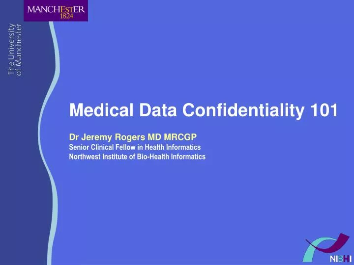 medical data confidentiality 101