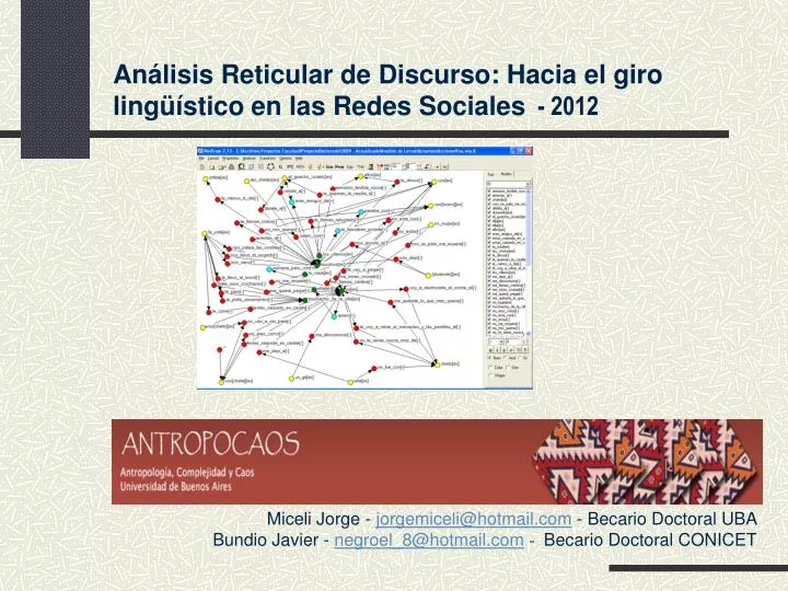 an lisis reticular de discurso hacia el giro ling stico en las redes sociales 2012