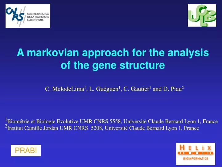 a markovian approach for the analysis of the gene structure